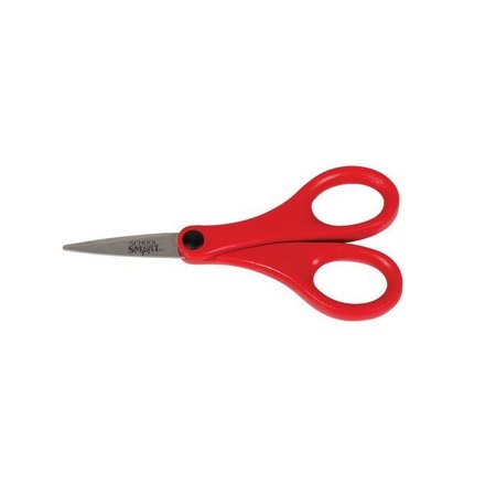 SCHOOL SMART Value Light-Weight Scissors, 5 Inches, Straight Handle, Red 085005